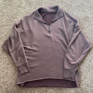 Aerie Brown Quarter Zip pullover